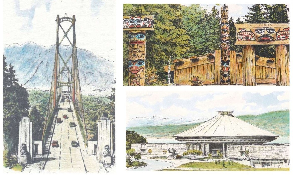 1970's Scenes of Vancouver, 3 art prints