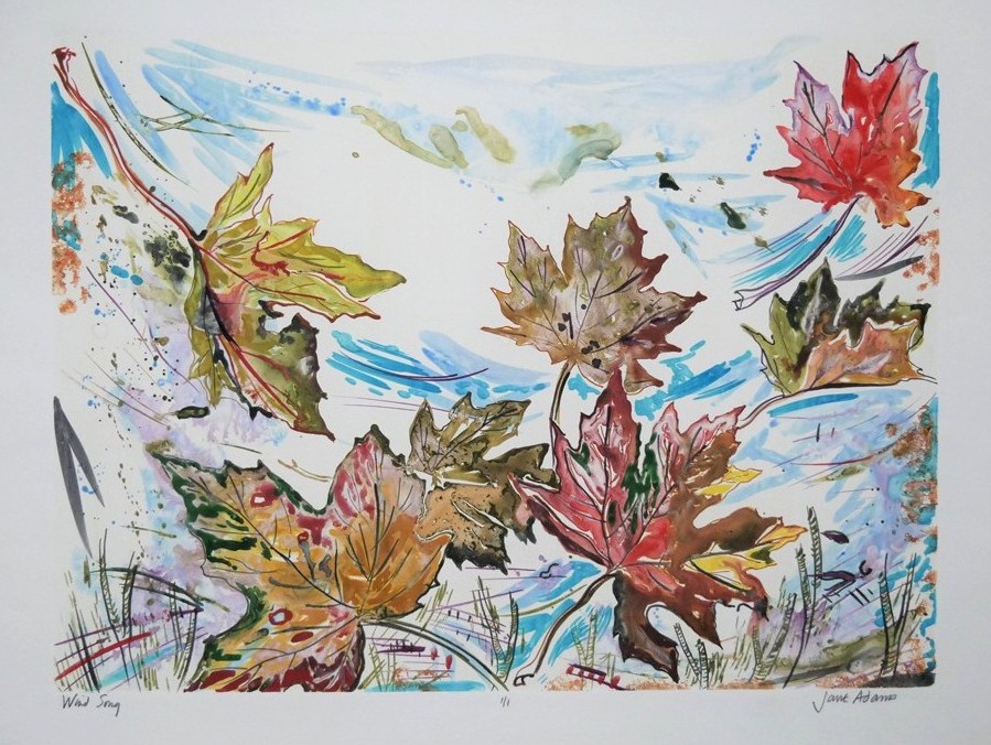 "Wind Song" by Jane Adams, original lithograph