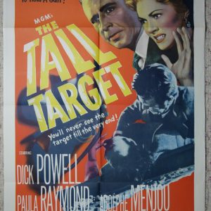 The Tall Target" original 1951 movie poster 41x27 one-sheet, folded, MGM, USA, NSS# 51/443